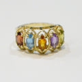 Vintage 14k Multi Gemstone Ring