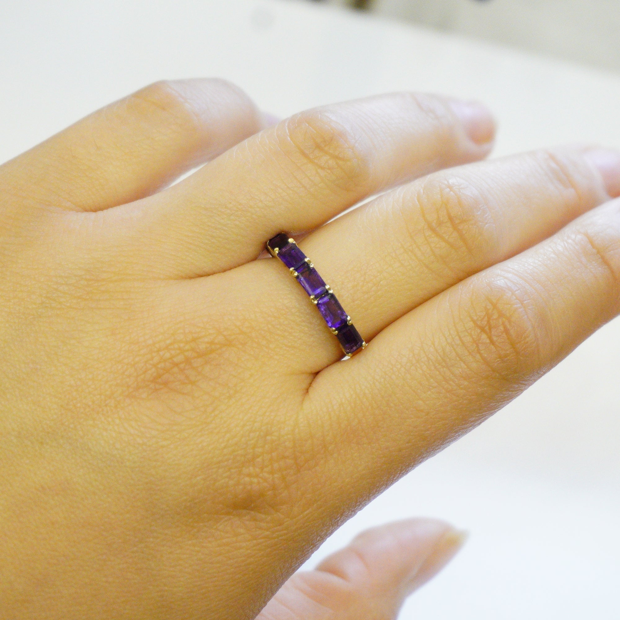 14k Emerald cut Ring