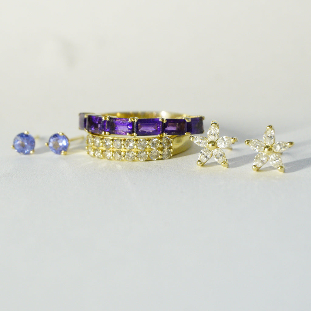 14k Emerald cut Ring