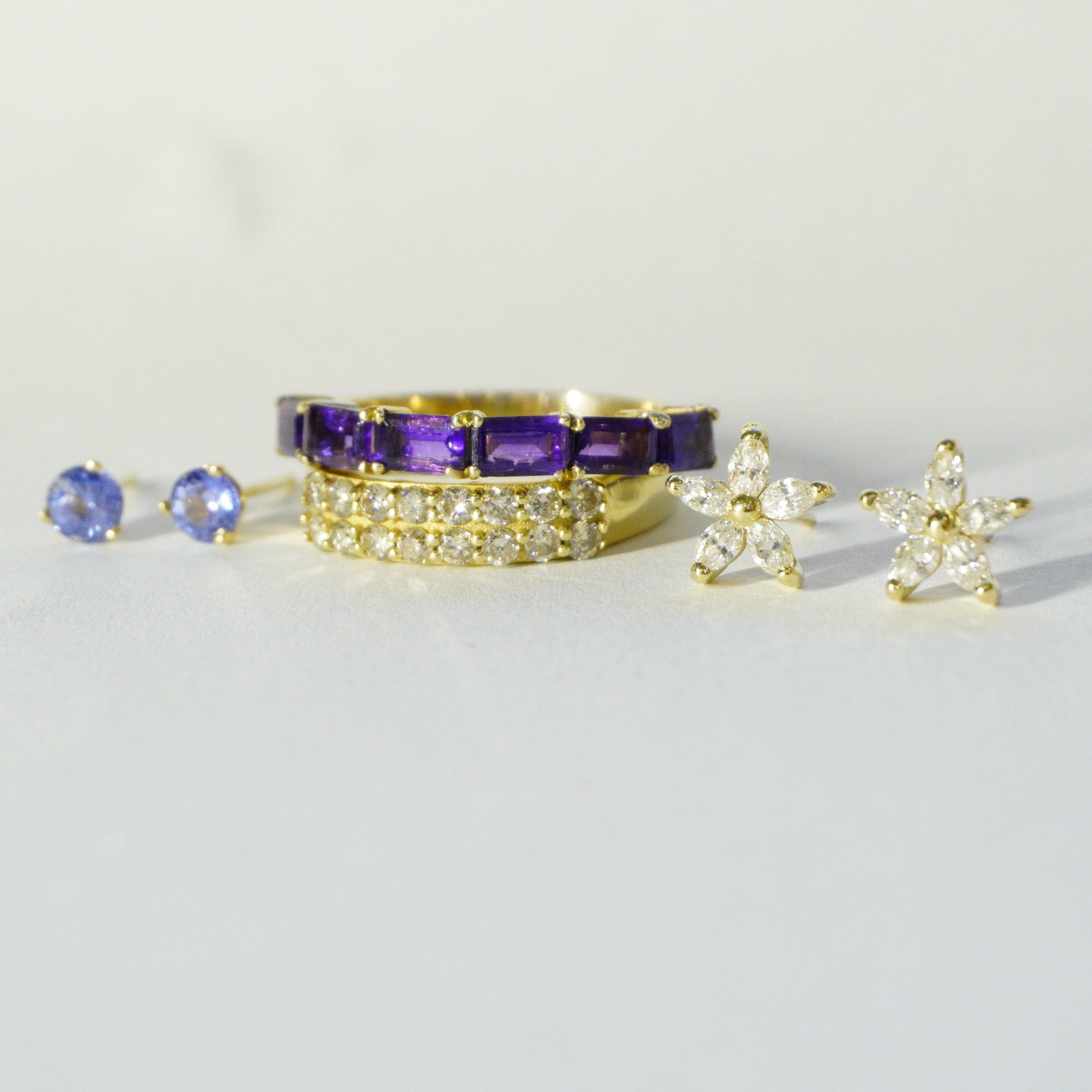 14k Emerald cut Ring