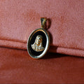 14k Black Onyx Jesus Pendant