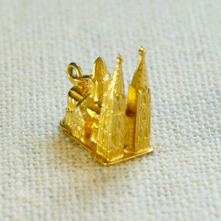 Vintage 10k German Cologne Cathedral Pendant