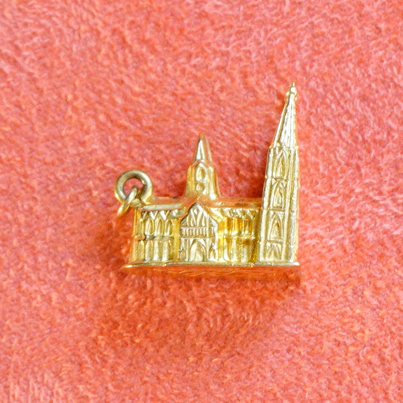 Vintage 10k German Cologne Cathedral Pendant