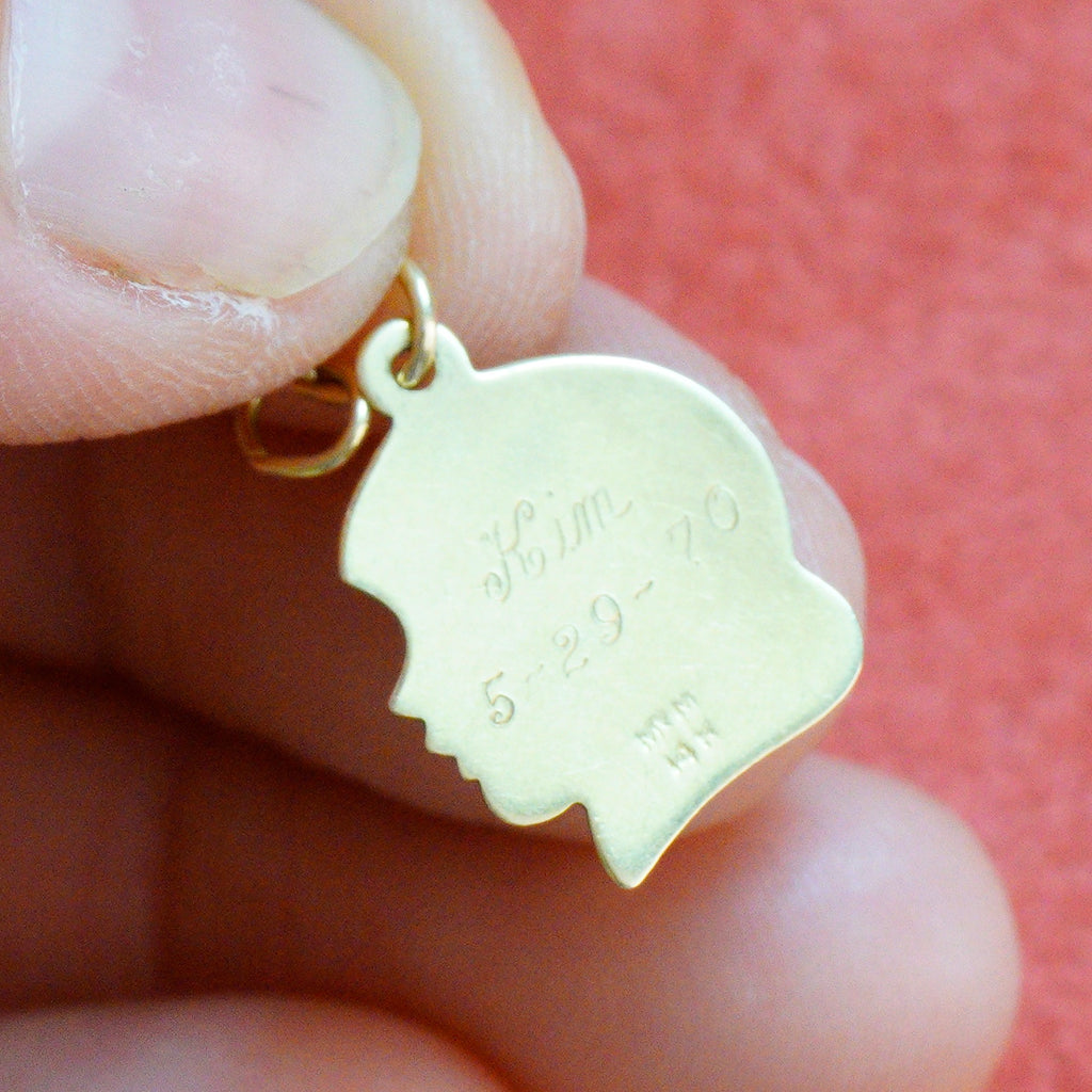 Vintage 14k Baby Girl Small Charm