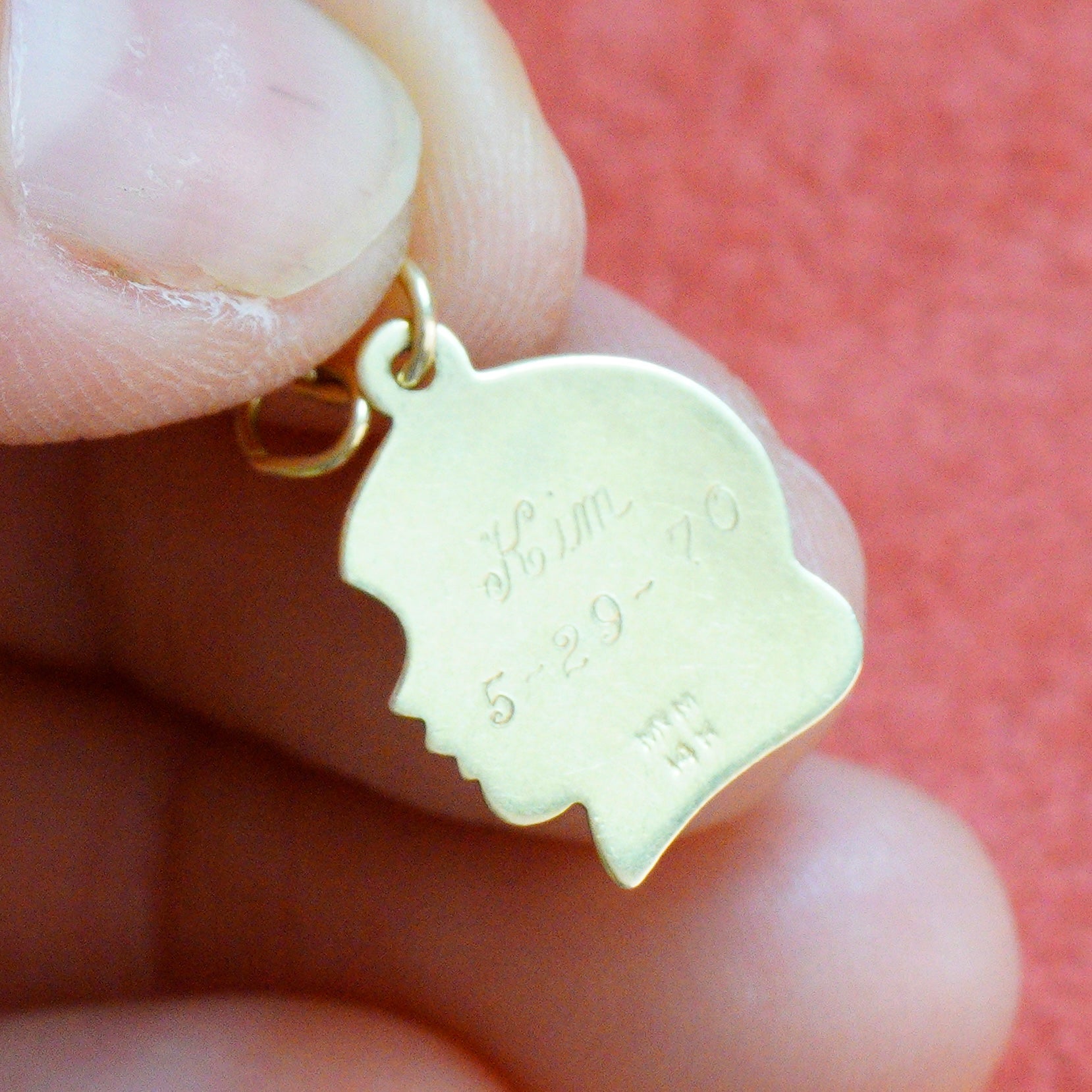 Vintage 14k Baby Girl Small Charm
