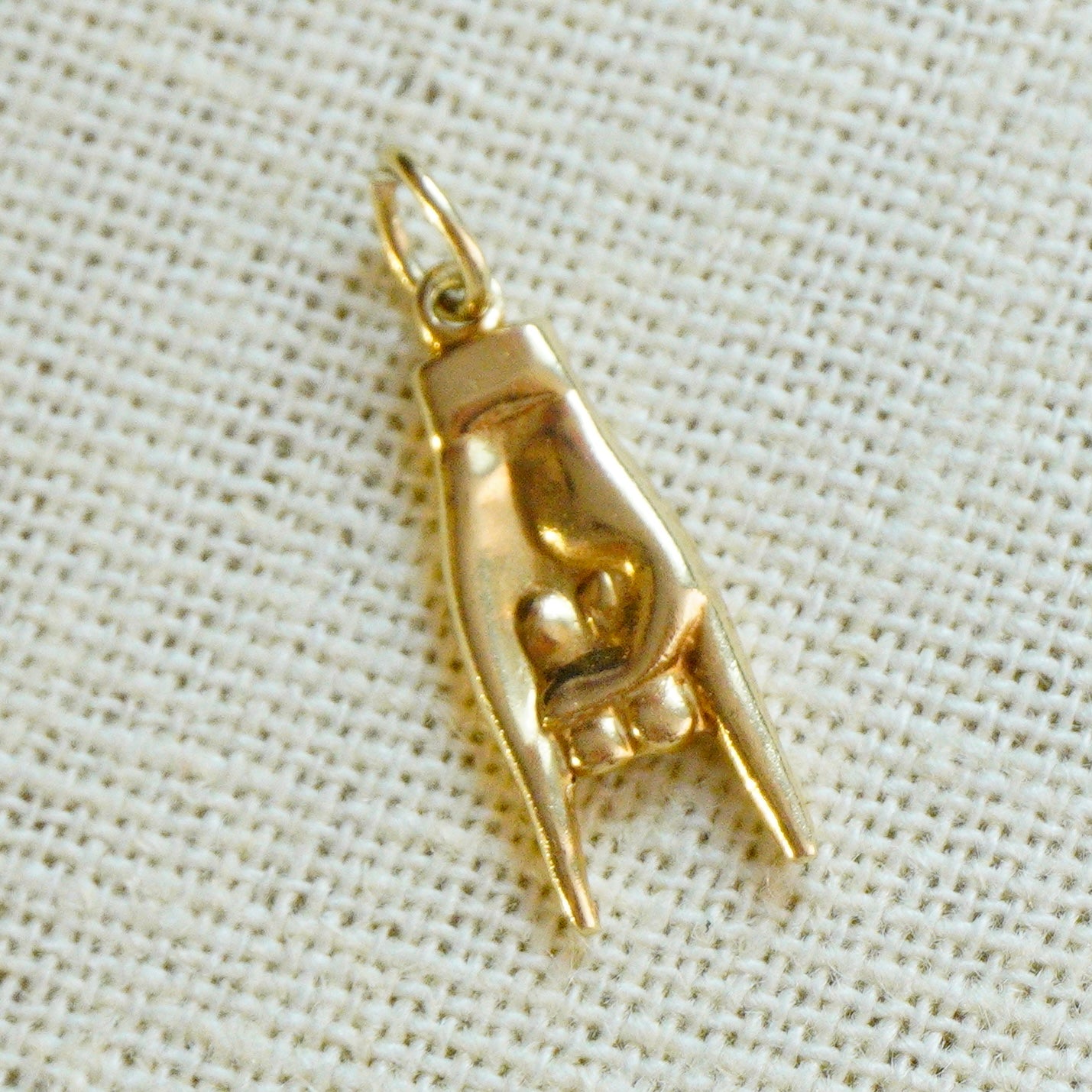 Vintage 14k Rock Hand 🤘Charm Pendant