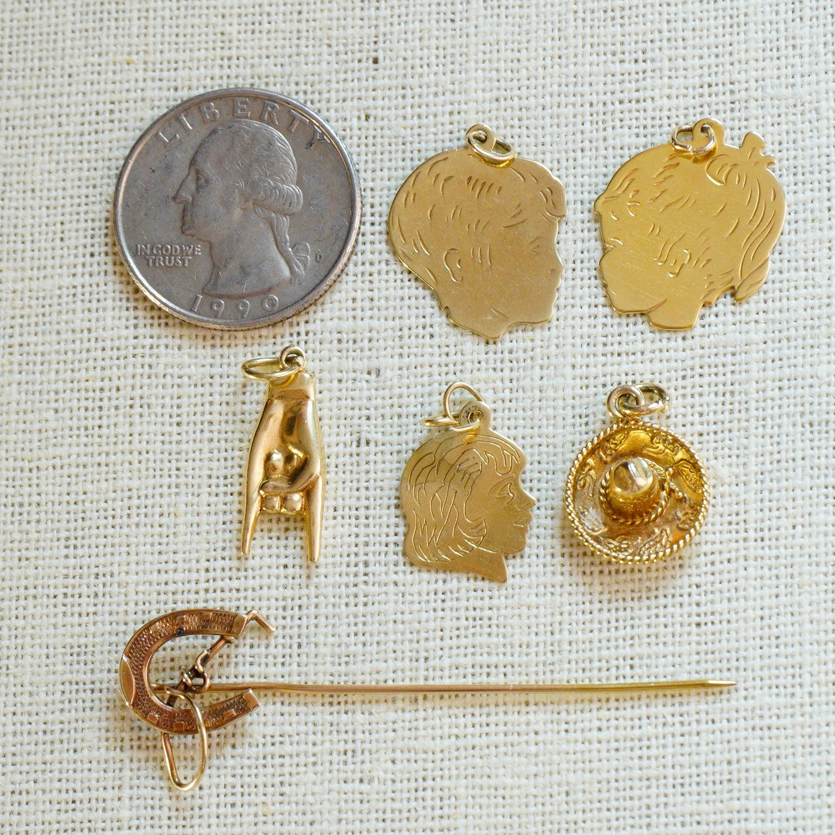 Vintage 14k Baby Girl Charm