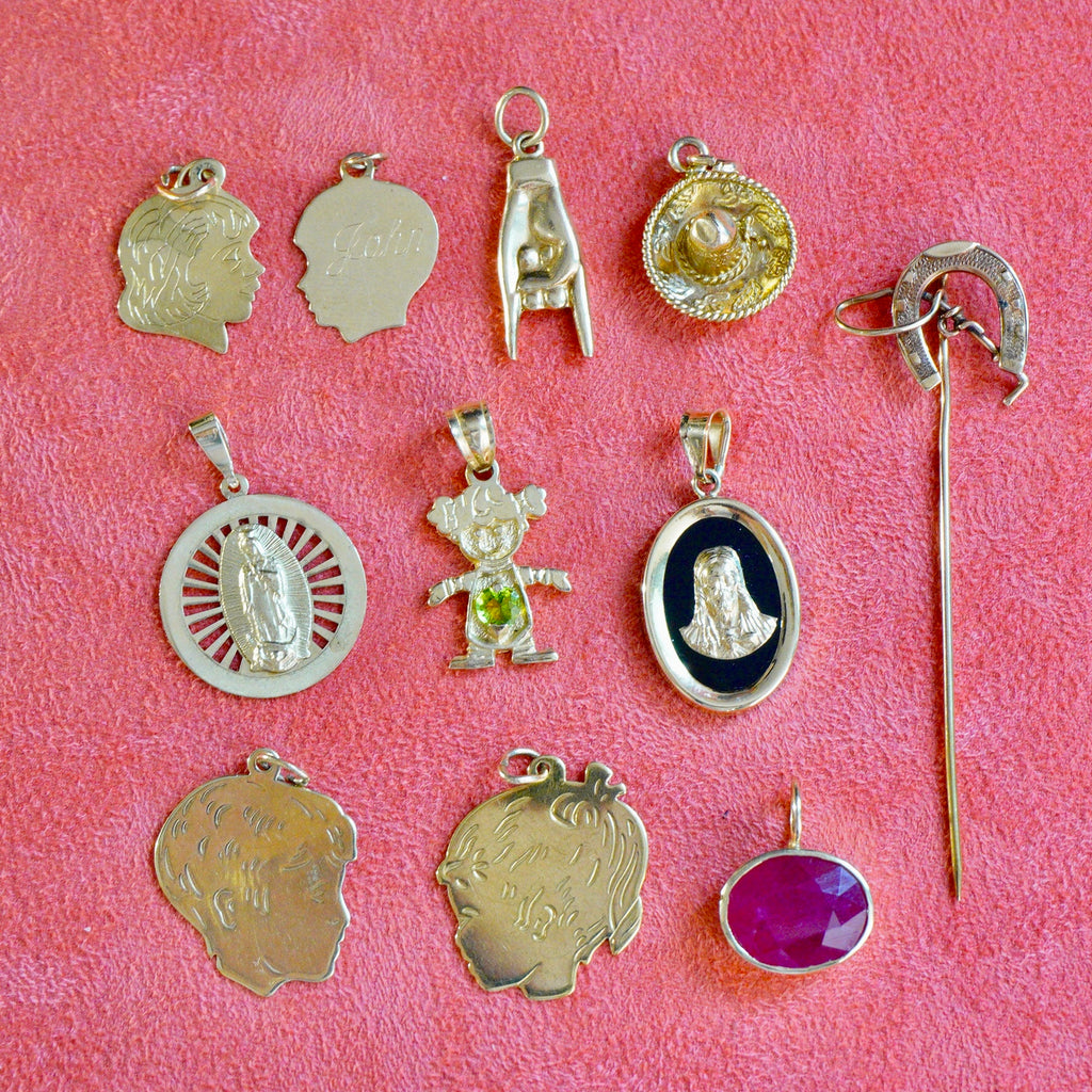 Vintage 14k Baby Girl Small Charm