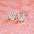 14k White Gold 2ct Lab Diamond Stud Earrings