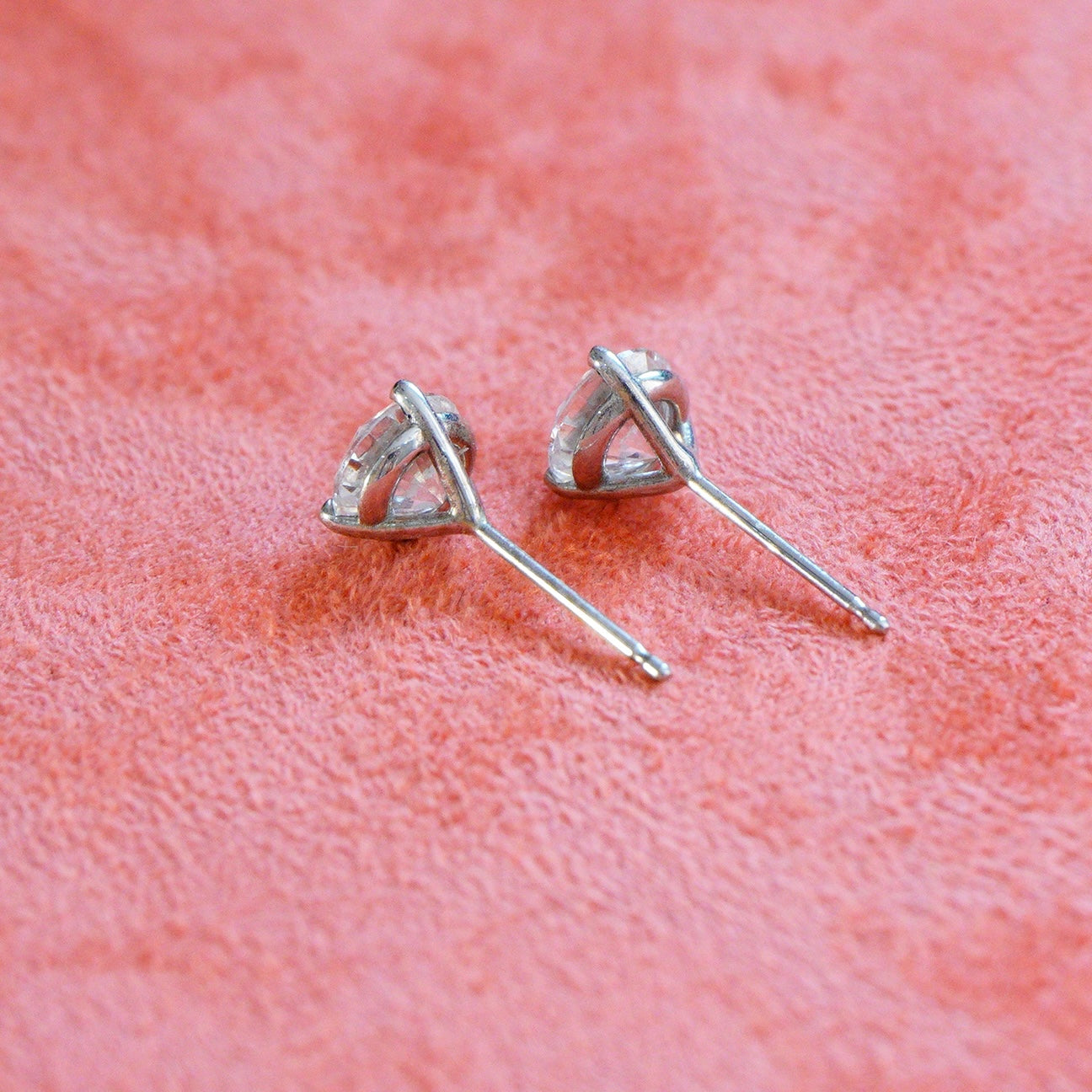 14k White Gold 2ct Lab Diamond Stud Earrings