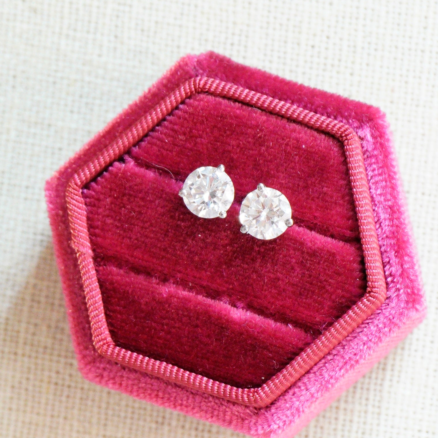 14k White Gold 2ct Lab Diamond Stud Earrings