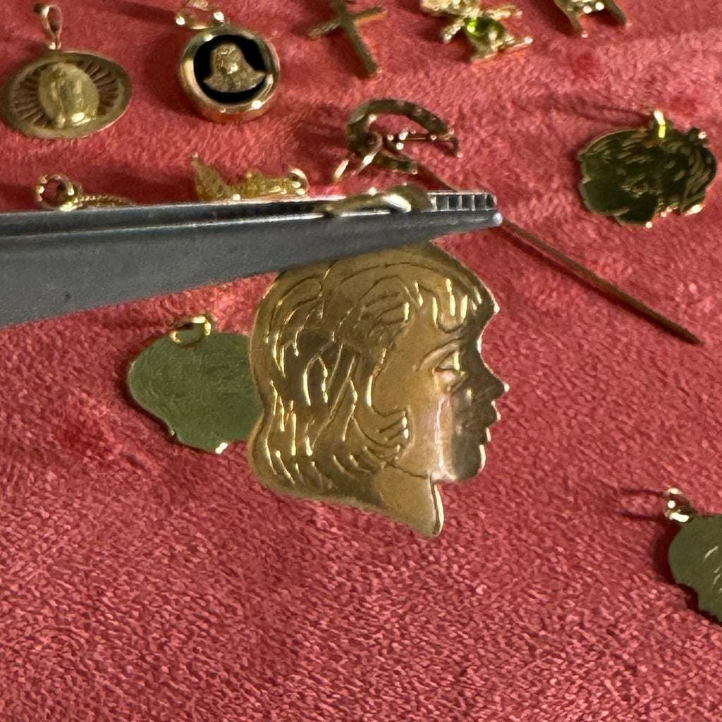 Vintage 14k Baby Girl Small Charm