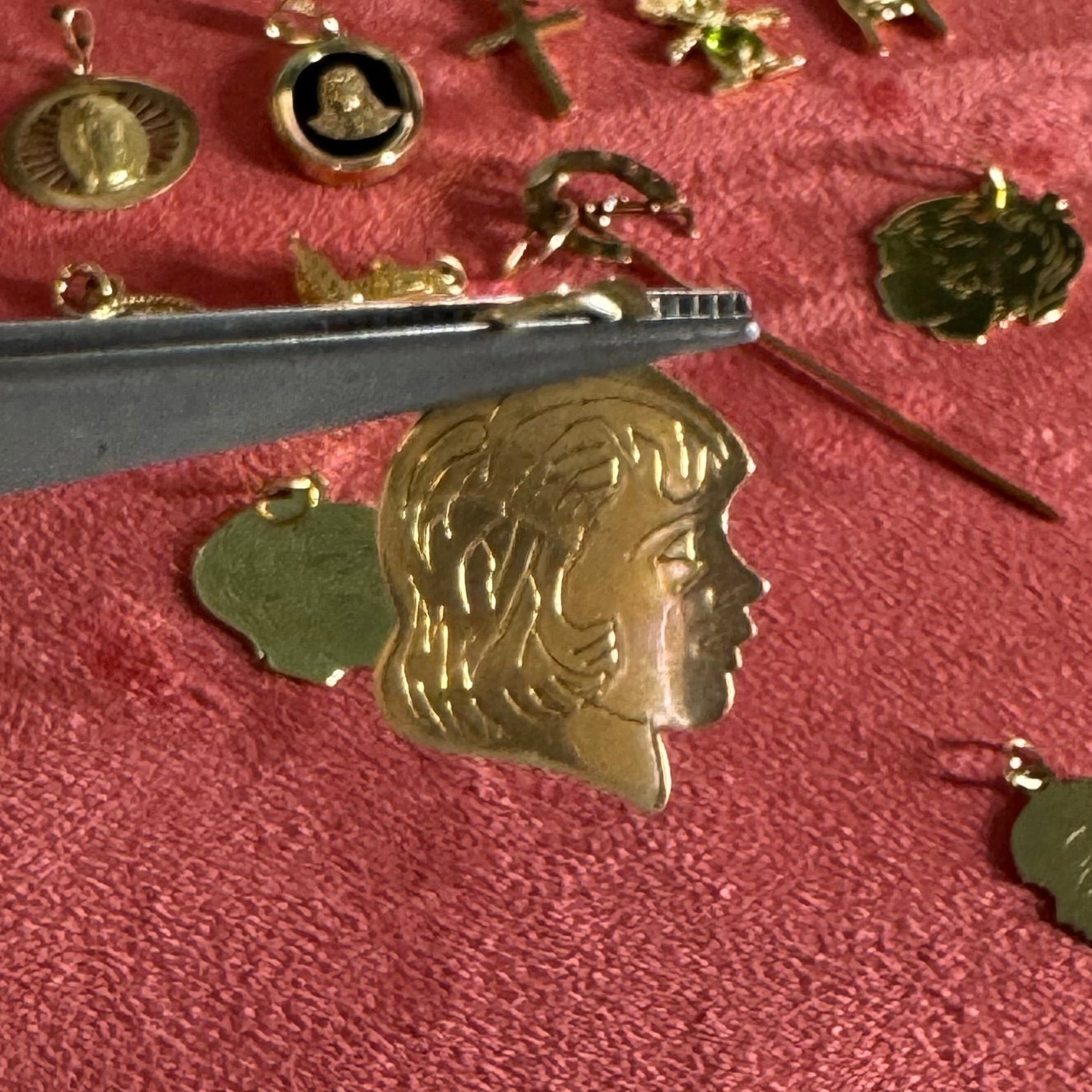 Vintage 14k Baby Girl Small Charm