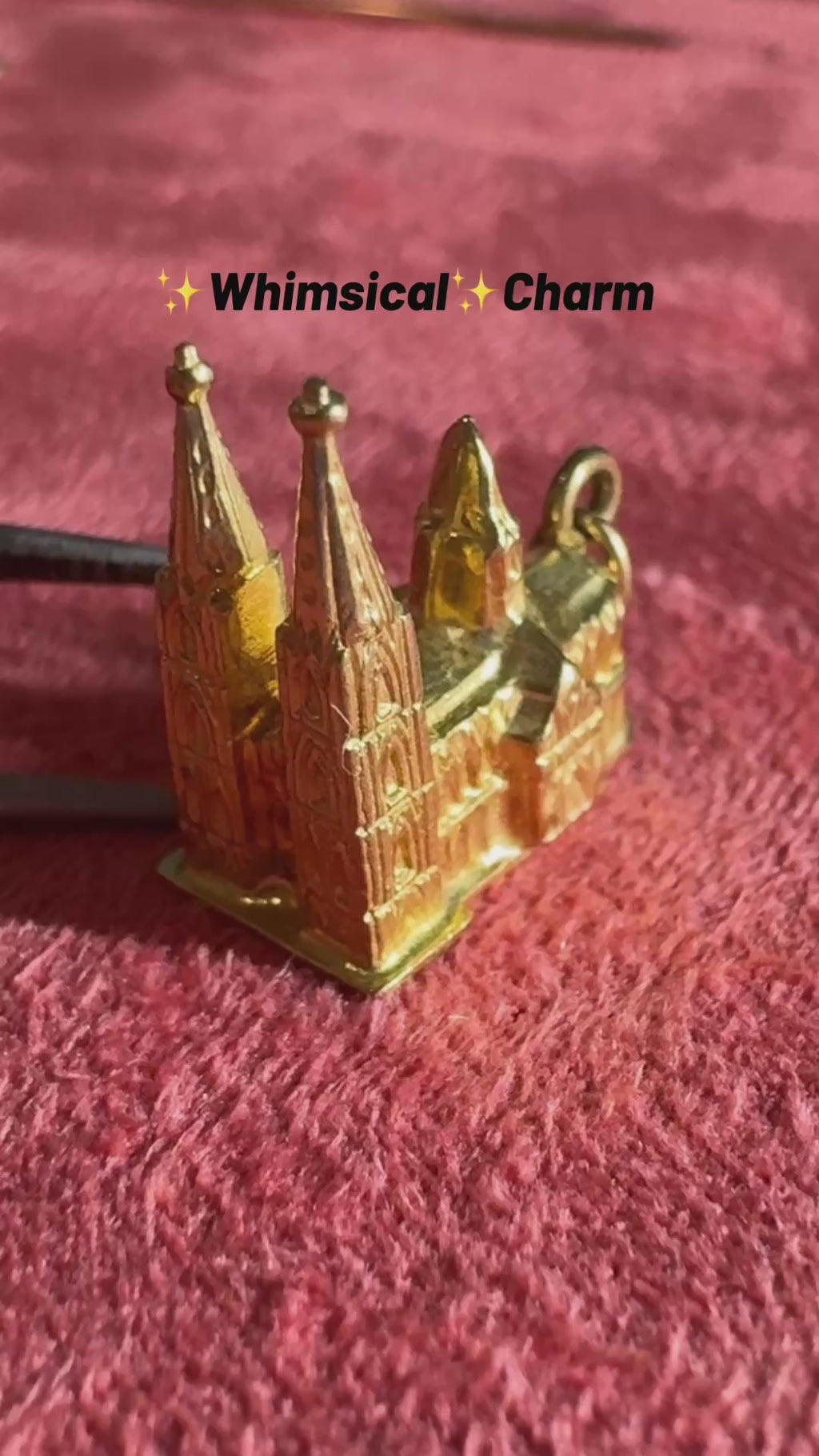 Vintage 10k German Cologne Cathedral Pendant